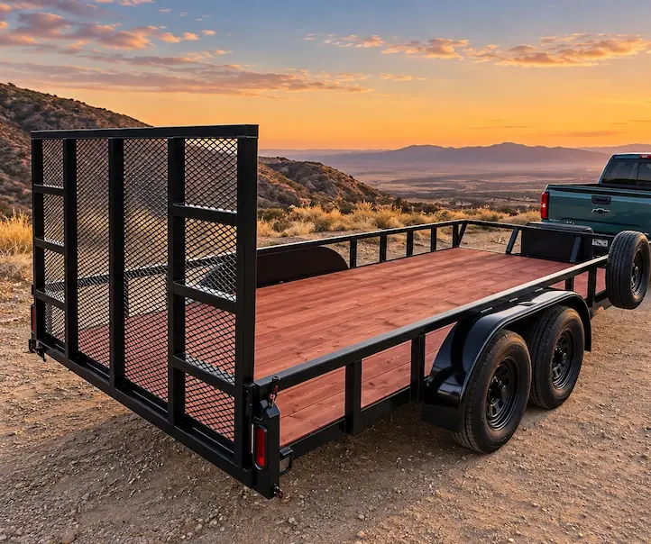 Open utility trailer for rent in Fontana, CA